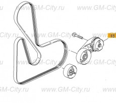 Ролик натяжитель приводного ремня Opel Astra J