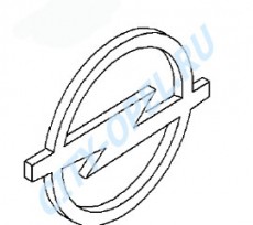 Эмблема решетки радиатора Opel Astra H