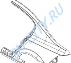 Крыло заднее левое l69 Opel Astra H